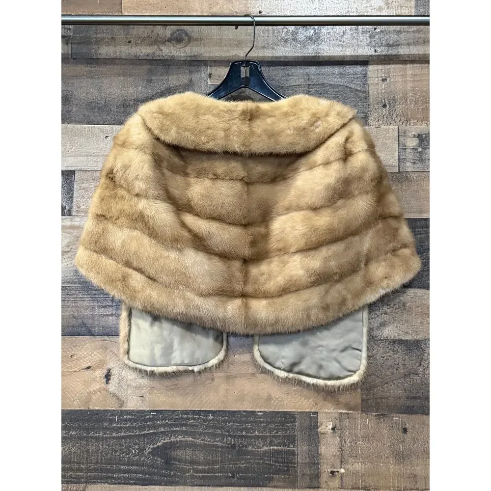 Vintage Denholm's Honey Blonde Mink Fur Stole